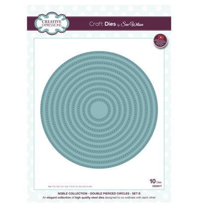 Creative Expressions Sue Wilson Noble Double Pierced Circles Set B Craft Die