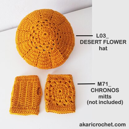 Desert Flower crochet beret _ L03