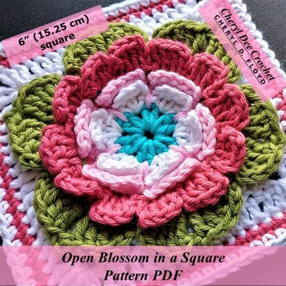 Artful Finesse 2 - Open Blossom in a Square