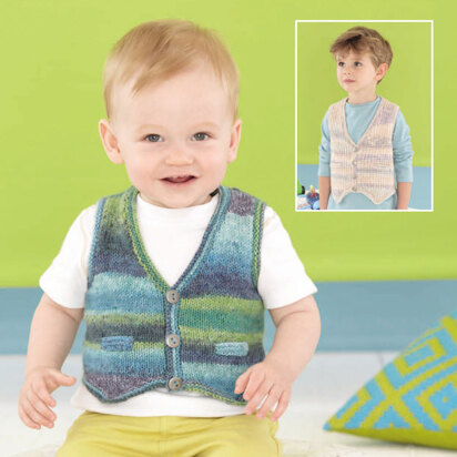 Plain and Textured Waistcoats in Sirdar Snuggly Rascal DK - 4774 - Downloadable PDF