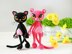 2in1: Pink Panther + Cat Lucienne + Eyes crochet pattern (PDF + 8 videos)