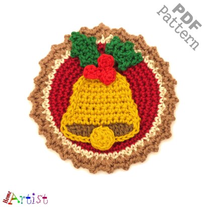 Bell Button Crochet applique pattern