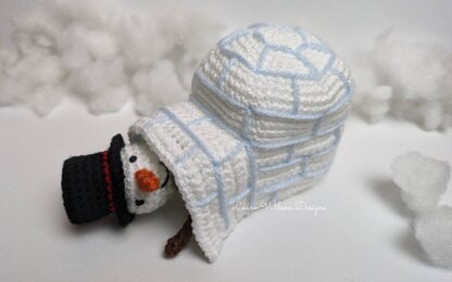 Simon the snowman and his igloo