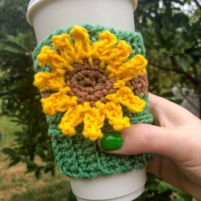 Sunflower Coffee Beanie Cozy