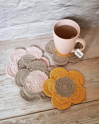Flower Power Coasters - 5 Petals
