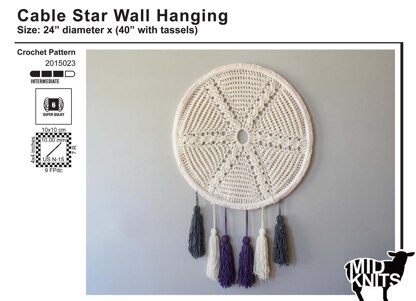 Cable Star and Tassels Wall Hanging (2015023)