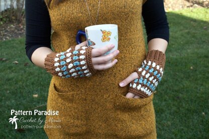 Diamonds and Gems Fingerless Gloves & Boot Cuffs