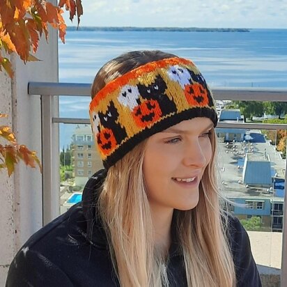 Happy Halloween Headband - knitting pattern