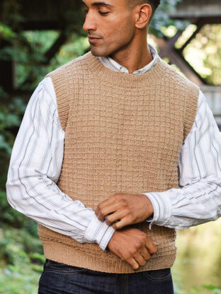 North End Vest in Berroco Remix Wool - Downloadable PDF