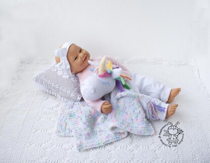 Unicorn Toy Baby Lace Blanket