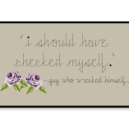 Guy Who Wrecked Himself - PDF Cross Stitch Pattern