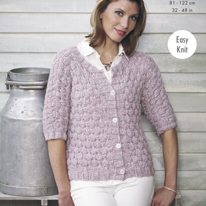 Top & Cardigan in King Cole Chunky - 4508 - Downloadable PDF