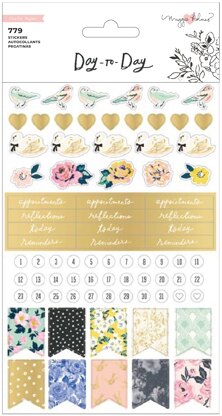 American Crafts Maggie Holmes Day-To-Day Planner Sticker Book 779/Pkg - Phrase