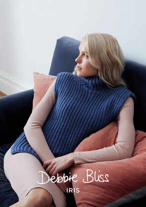 "Bluebell Top" - Top Knitting Pattern For Women in Debbie Bliss Iris