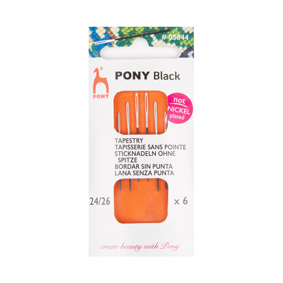 Pony Tapestry Needles - Black with White Eye