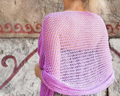 Knitting Pattern Summer Cotton Mesh Shawl