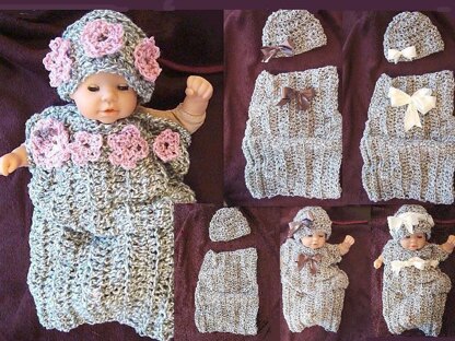 333, ROSE-BUD, COCOON AND HAT SET