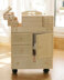 Sewandso Ultimate Sewing Cabinet on Wheels, Beech Wood - Light Colour