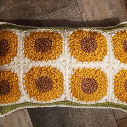Crochet Sunflower Cushion