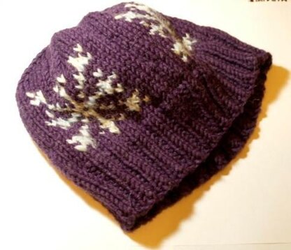 Cross Stitch Snowflake Beanie A Free Crochet Pattern - The Purple