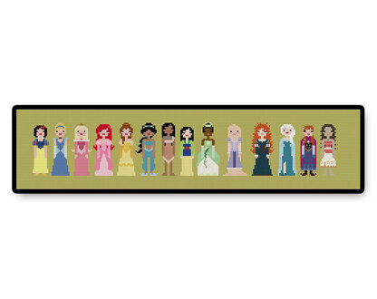 Storybook Princesses Ball Gown - PDF Cross Stitch Pattern
