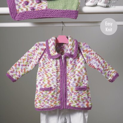 Blanket, Coat, Jacket & Hat in King Cole Chunky - 4224 - Downloadable PDF