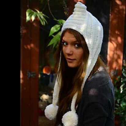 Pixie Hat with Pompoms - knitting pattern