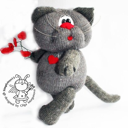 Enamored cat - knitting pattern