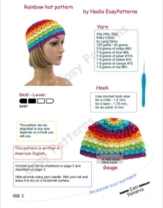 Crochet lgbt hat