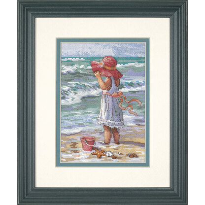 Dimensions Girl at the Beach Cross Stitch Kit - 13cm x 18cm