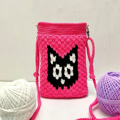 Black Cat Phone Bag