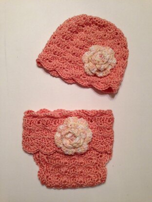 Shelly Diaper Cover & Hat PDF12-106