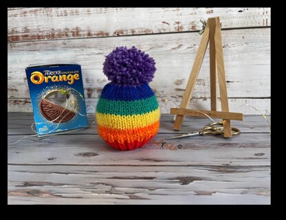 Rainbow / Pride Chocolate Orange Cover and Bottle Topper Set