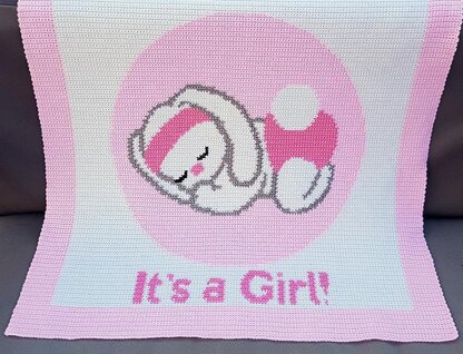 CROCHET Baby Blanket - It's a Girl