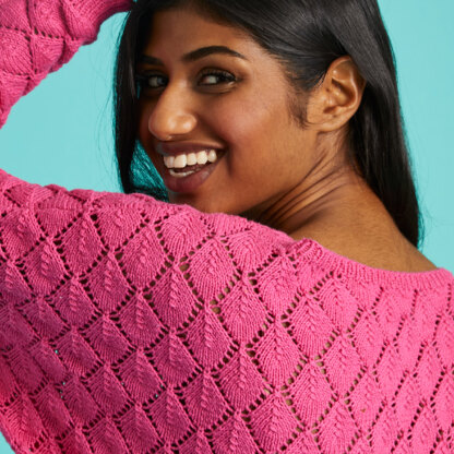 Retro Batwing Jumper - Free Jumper Knitting Pattern For Women in Paintbox Yarns Cotton 4 Ply by Paintbox Yarns