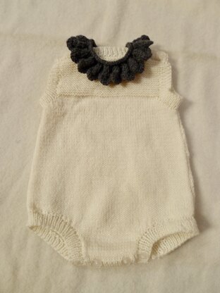 Romper with Lace Collar