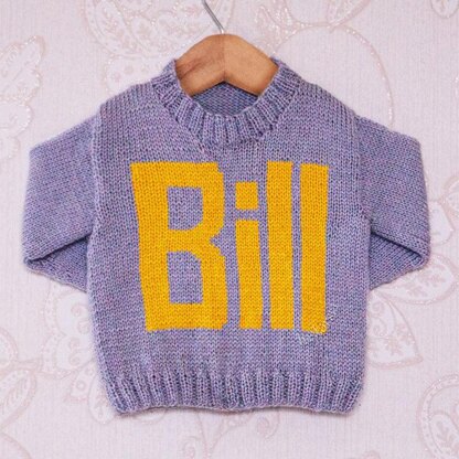 Intarsia - Bill Moniker Chart - Childrens Sweater