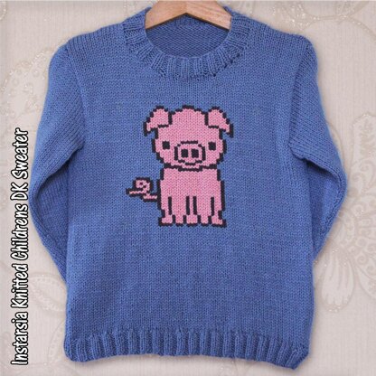 Intarsia - Chinese Zodiac - Pig Chart & Childrens Sweater