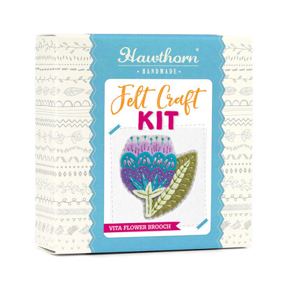 Hawthorn Handmade Vita Flower Brooch Felt Craft Kit