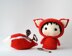 Big Tanoshi Fox Doll with removable tail