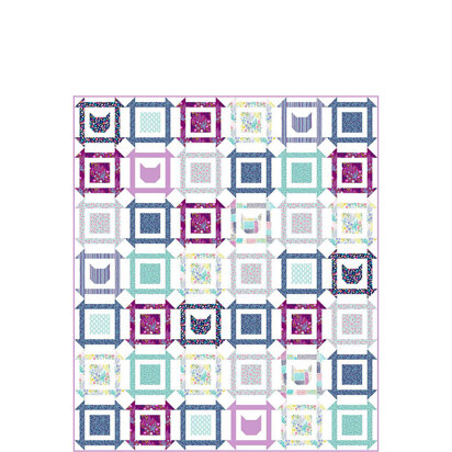 LoveCrafts Cat Painterly Blooms Quilt Pattern - Downloadable PDF