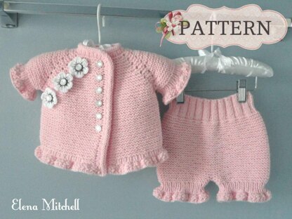 Knitting PATTERN Baby Pants and Baby Sweater