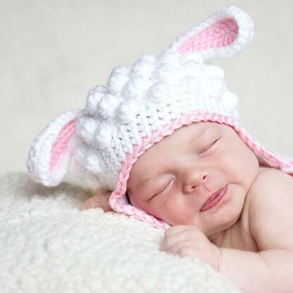 Crochet Lamb Hat Pattern (US Terms)