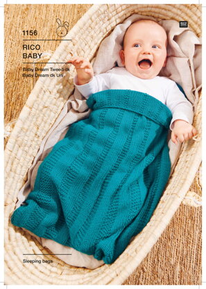 Sleeping Bags in Rico Baby Dream Luxury Touch Uni DK - 1156 - Downloadable PDF