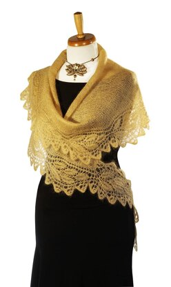 PEARL Frappé  - Artful rose lace stole