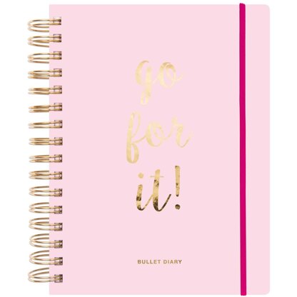 Rico Bullet Journal Pink 16 x 21cm Spiral Bound 196 pages