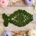 Crochet Fish Coaster Pdf + Video Tutorial