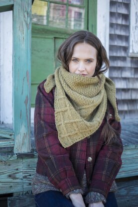 Tancook Shawl in Berroco Blackstone Tweed - 351-1