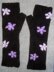 Star-flower long fingerless mitts