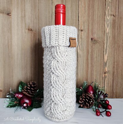 Twisted Textures Wine Cozy